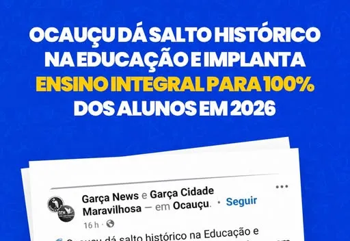 ENSINO INTEGRAL PARA 100% DOS ALUNOS
