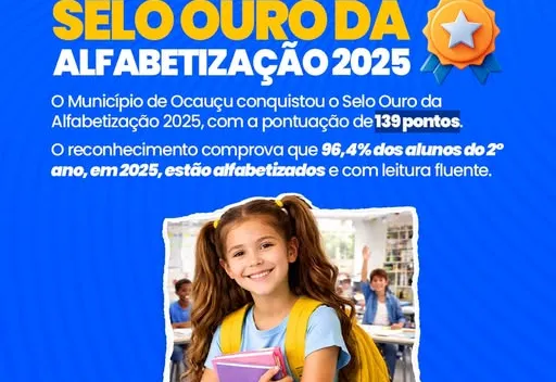 Selo Ouro de Alfabetização 2025